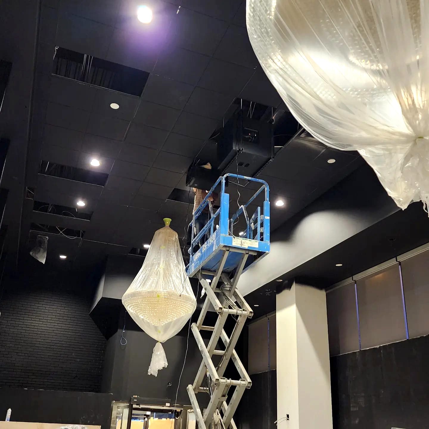 Finished ceiling speaker layout