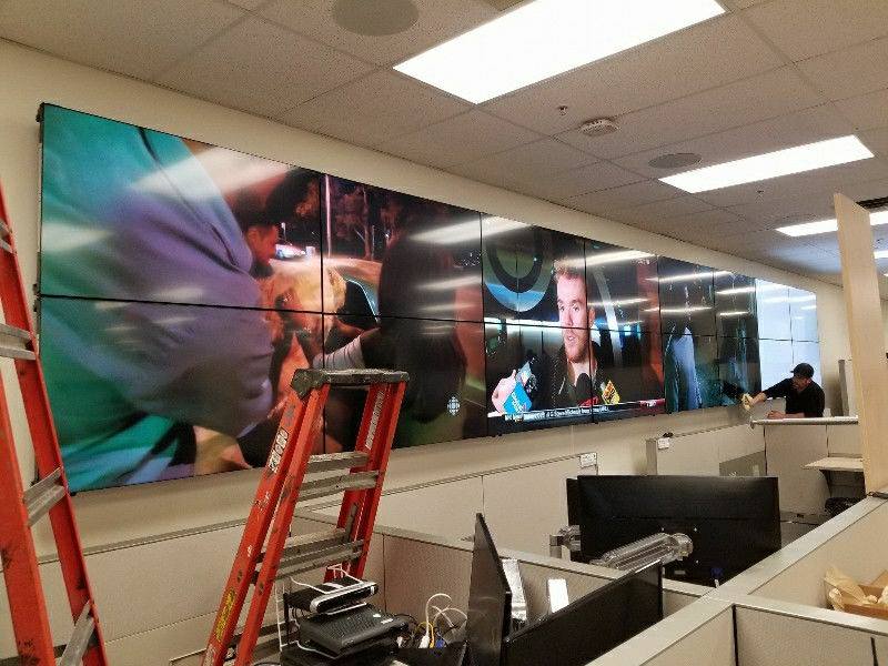 Commercial LED video wall Calgary Alberta - installation