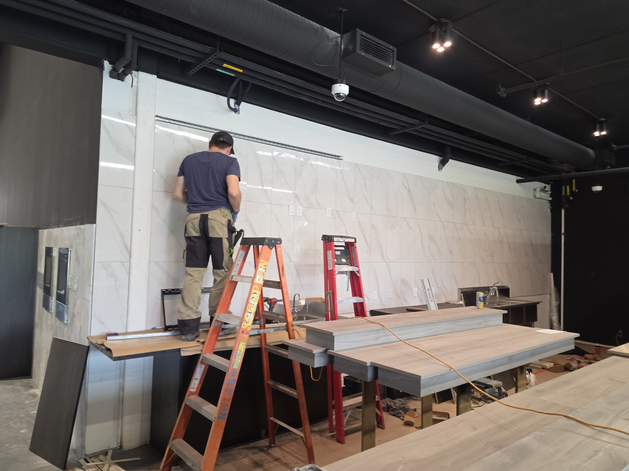 Display mounting in progress