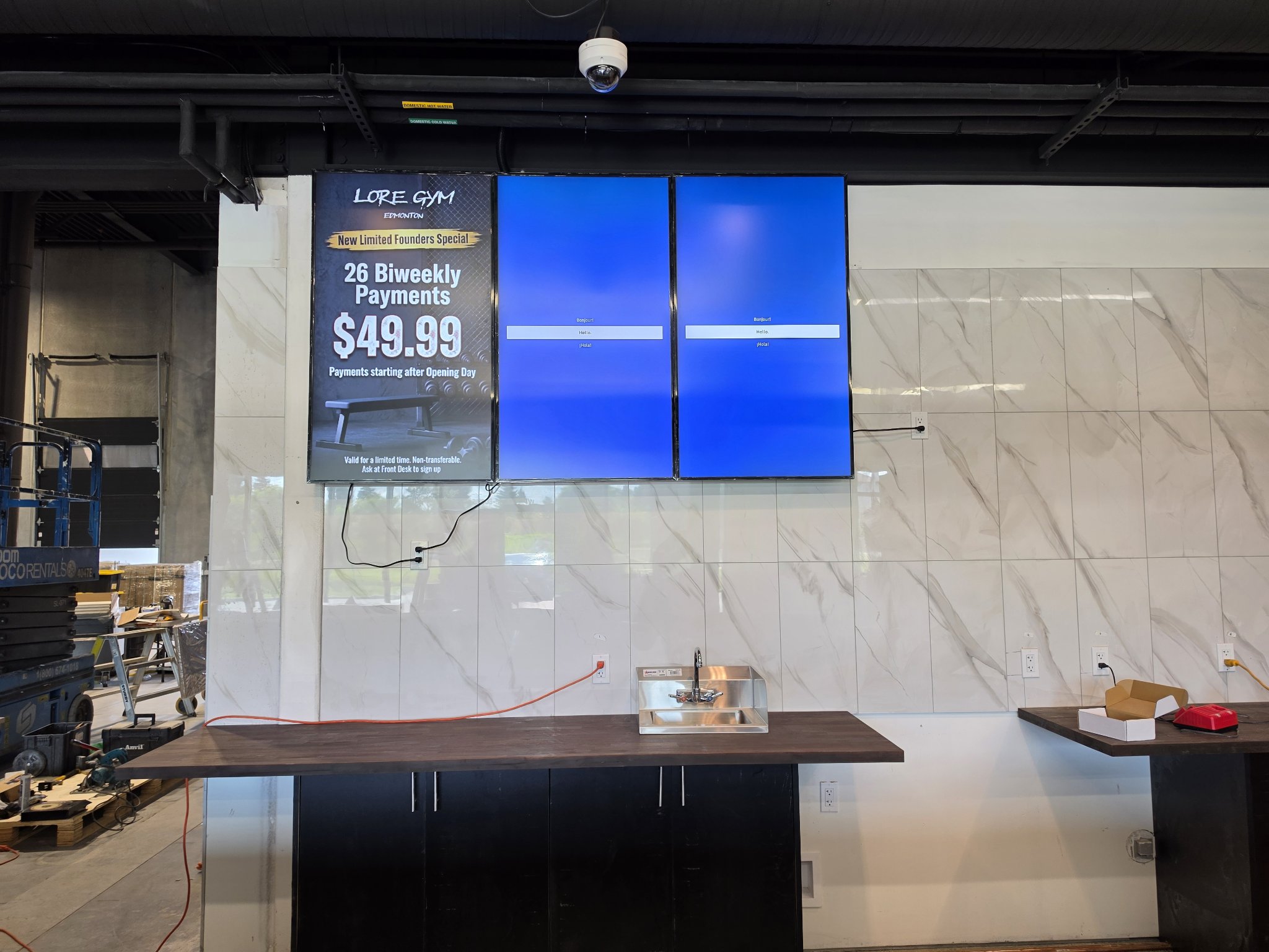 Commercial video wall install