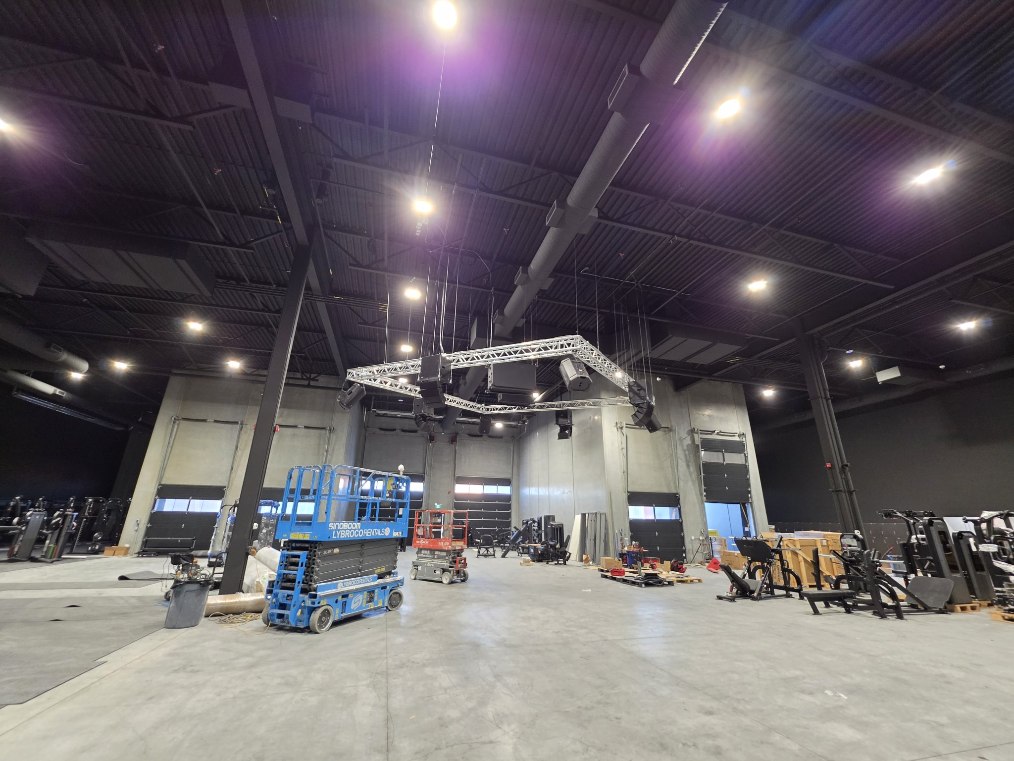 Overhead truss ring at Iron Lore Gym
